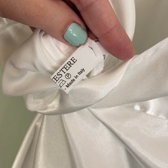 Biconf Satin Nightgown Dress Robe Set Women 52 White Bridal Nightwear ITALY NWT - Picture 11 of 16